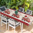 thumbnail image 2 of Roses Valentine's Day Table Cloths for 8 Foot Rectangle Tables, Love Heart Romantic Roses Floral Patio Waterproof Elastic Fitted Tablecloths, Washable Rectangular Table Cover for Camping, 2 of 8