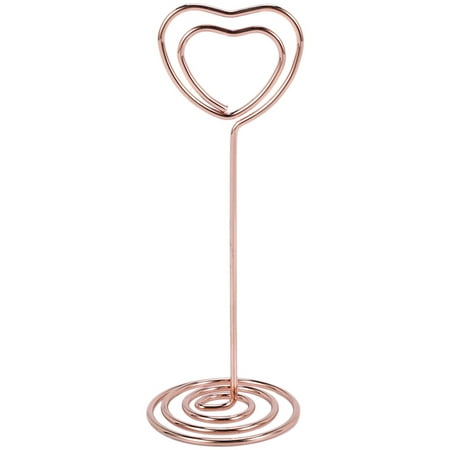 

6 pcs Heart Shape Photo Holder Stands Table Number Holders Place Card Paper Menu Clips For Wedding Party Decoration gold