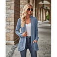 thumbnail image 5 of jinghuiyue Womens Cardigan Sweater Long Sleeve Open Front Knit Cardigans Coat Fashion Lightweight Soft Outerwear with Pockets XL, 5 of 7