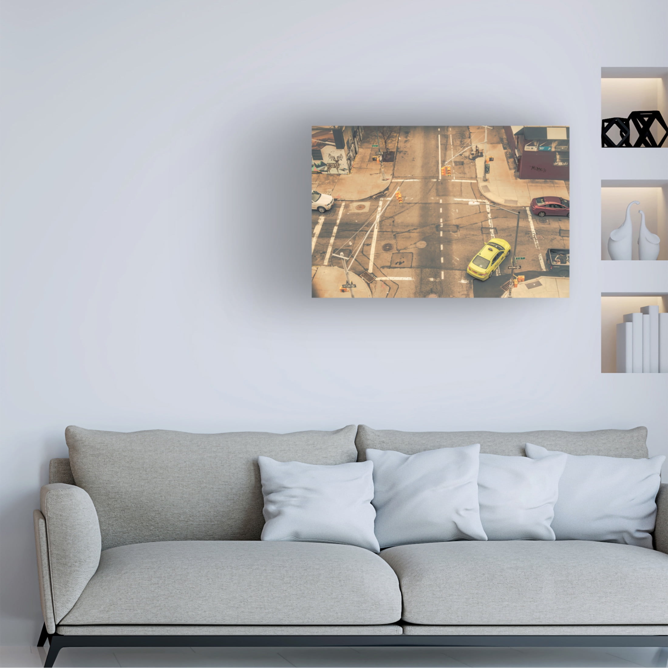Canvas Wall Art - Andriy Vintonyak 'Intersection' Wall Art for Living Room, Bedroom, or Office D?cor by Trademark Fine Art - 32 x 22 Inches