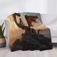 thumbnail image 3 of Fotbe Sky Sunset Bronze Dragon Manta de Franela con Estampado, Manta Ultrasuave para Cama, Sofá, Auto, Hipoalergénica y Antibolitas-40"x30", 3 of 6