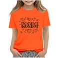 thumbnail image 2 of Delliss Girl's Mother's Day print Summer T Shirt Cute Blouse Tops Crew Neck Girls Short Sleeve Casual Tees 2-13 Years, 2 of 7