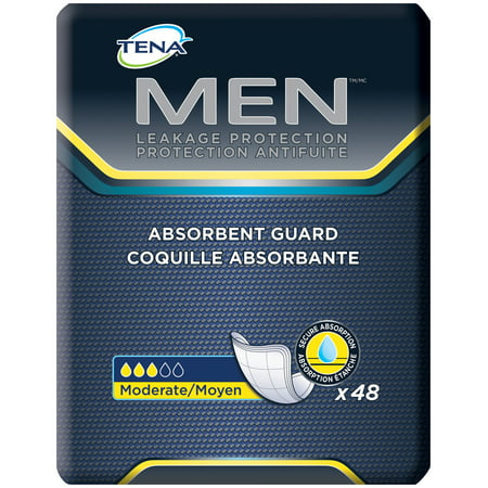 Tena Incontinence Guards For Men, Moderate Absorbency, 48 Count ...