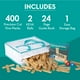 thumbnail image 4 of MindWare KEVA Contraptions 400 Plank Wooden Building Blocks Set - Ball Maze and Ball Run – 400 Precision Cut Wooden Planks, 2 KEVA Balls and Idea Book, 4 of 5