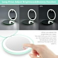 thumbnail image 2 of Pocket Mirror 1X/10X Magnification LED Compact Travel Makeup Mirror with Light for Purse 2-Sided Portable Folding Handheld Small Lighted Mirror for Gift Cyan, 2 of 7