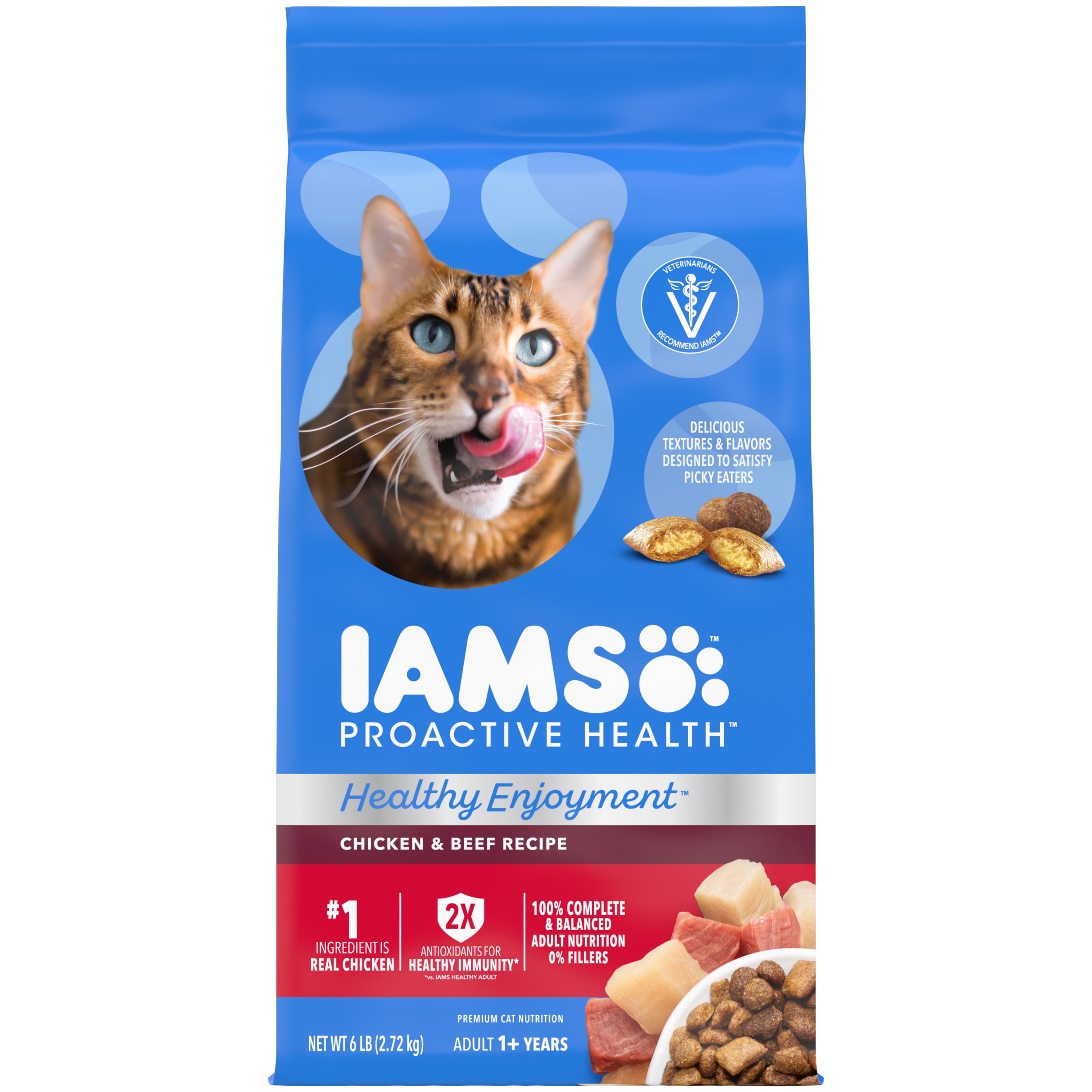 IAMS Healthy Enjoyment Dry Cat Food Chicken & Beef Recipe, 6 lb. Bag