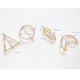 thumbnail image 5 of Pinzas para el cabello minimalistas doradas y plateadas, juego de pinzas para el cabello huecas, pasadores geométricos, accesorios para el cabello para mujeres-5 piezas, 5 of 5