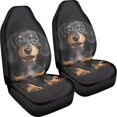 thumbnail image 2 of POLERO Dachshund Pattern Polyester Vehicle Seat Covers Breathable, Soft Front Seat Cover for Women, 2 Pcs Car Seat Covers, 2 of 8