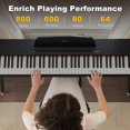 thumbnail image 5 of Mustar 88 Key Portable Electric Digital Keyboard Piano Semi Weighted with Storage Stool, 3 Pedals, Built-In Speakers, USB/MIDI, Black, 5 of 9