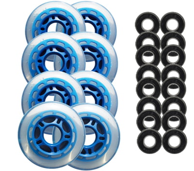 Outdoor Inline Skate Wheels 76mm/80mm Grn HILO Rollerblade Hockey Abec5 Bearings 
