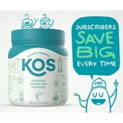 KOS Organic Blue Green Spirulina Powder, Vegan, Non-Irradiated, Non-GMO, 13.5oz, 109 Servings