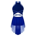thumbnail image 2 of Haitryli Kids Girls Figure Ice Skating Dress Sleeveless Ballet Lyrical Contemporary Dance Dress Dancewear Blue 6, 2 of 5