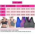 thumbnail image 2 of LELINTA Women's Zip Front Racerback Sports Bra High Impact Workout Gym Activewear Yoga Bra Five Color, 2 of 7