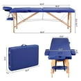 thumbnail image 2 of Spa Massage Table 24 Inch Foldable Lash Bed, Adjustable Height & Headrest, Tool-Free Setup for Beauty Salon Home Clinic, Non-Woven Carry Bag, Blue, 2 of 5