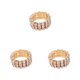 thumbnail image 2 of Anillo de compromiso Sonducket único con diamantes deslumbrantes aleación dorado 3 filas, 2 of 6