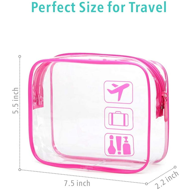Clear Toiletry Bag, OSLEI 3 Pack TSA Approved Toiletry Bag Quart