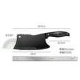 thumbnail image 4 of Akatsuki Kitchen Cleaver Knife 6.5 inch Coated Anti-Stick Blade Sharp Heavy Duty Chef Knife for Chopping Bone and Slicing Meat Butcher Knife, 4 of 5