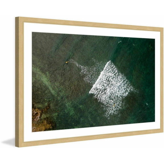 Marmont Hill "Lost In The Waves" By Karolis Janulis Framed Painting Art Print, 18.0" x 1.5"