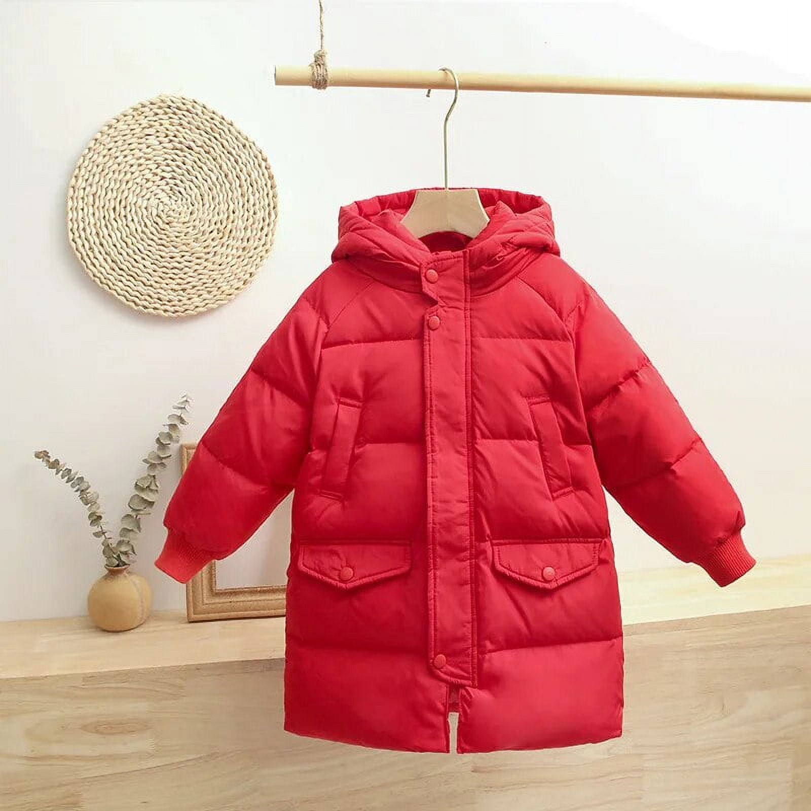 Winter Kids Girls Long Coats Children Boys Jackets Fashion Thick Hooded White Duck Down Snowsuit 2 14Y Teenagers Overcoat Parkas Walmart