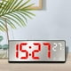 thumbnail image 5 of Reloj despertador digital Brillo Pantalla de escritorio Snooze Temperatura 12H 24H Espejo Reloj LED para sala de estar Escuela de adultos Luz roja Macarena  Despertador digital, 5 of 8