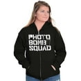 thumbnail image 3 of Photobomb Squad Social Media Unisex Fleece Graphic Zip Up Hoodie Brisco Brands 3X, 3 of 5