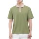 thumbnail image 2 of pstuiky camisetas de hombre, Camisa de manga corta con cuello vuelto y cremallera informal de color liso para hombre ropa de hombre s, 2 of 7