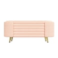 thumbnail image 4 of Euroco Modern Storage Ottoman Upholstered Storage Bench End of Bed Bench Entryway Shoe Bench for Living Room, Bedroom and Entryway, Pink, 4 of 9