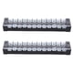 thumbnail image 2 of 2 uds tira de terminales de tornillo de doble fila bloques de terminales fijos de alta corriente con cubierta 600V 25A 12 posiciones (2512), 2 of 5