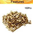 thumbnail image 4 of Wekity M3x10mm Female Thread Knurled Nuts,100PCS Hx4mm OD Brass Threaded Insert Embedment Nuts Hydraulic Welded Joint Injection Molding Assortment Kit for 3D Printing Injection Molding-0621, 4 of 5