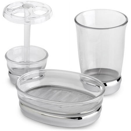 iDesign Canopy Clear/chrome Trio Set