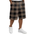 thumbnail image 2 of Resicozy Casual Plaid Shorts for Men 2026 Casual Relaxed Fit Drawstring Elastic Waist Shorts with Pockets Coffee L, 2 of 5