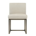 thumbnail image 3 of TOV Furniture Haute Beige Linen Chair With Brass Legs, 3 of 7