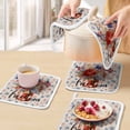 thumbnail image 5 of 4th of July Blue Red Pot Holders for Kitchen Heatproof Potholder, 2 Pack Star Watercolor Floral American Flag Hot Pads Multipurpose Oven Pads Cloth Potholders Trivet for Cooking and Baking, 5 of 8