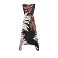 thumbnail image 4 of Ovzne Robes pour Femmes Robe de Plage Robes pour Femmes Sans Manches Col Rond à Cordon Décontractée à Volants Robe Trapèze Courte Grande Taille Robe Maxi Liquidation, 4 of 7
