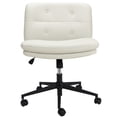 thumbnail image 1 of Silla de Escritorio sin Brazos Cruzados con Asiento Ancho + Altura Ajustable, Silla de Oficina Giratoria 360° con Ruedas para Máxima Comodidad, 1 of 36