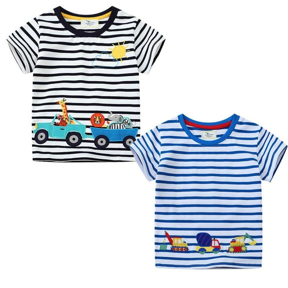 Aolyty Little Boys Excavator T-Shirt Set 4T