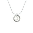 thumbnail image 2 of Delight Jewelry Silvertone Small Crescent Moon Hockey Ring Charm Necklace, 18", 2 of 4