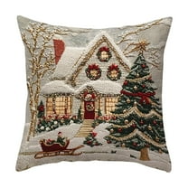 Mmeneyy Christmas Pillow Covers 17.7x17.7 Inches Decorative Pillow Cases With Soft Fabric Hidden Zipper For Home Decor