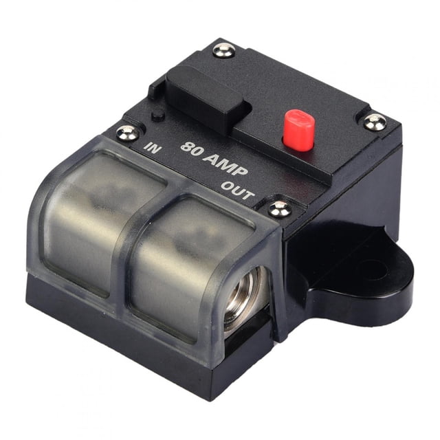 Portafusibles De Reinicio Manual 80A Disyuntor De Audio Modificado Para Automóvil Restaurable Interruptor De Reinicio Manual Portafusibles ANGGREK Car Audio Fuse Block