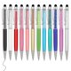 thumbnail image 1 of MengRan Lindos bolígrafos con punta de lápiz óptico 2 en 1 bolígrafos de tinta negra y lápices ópticos de cristal delgados para pantallas táctiles (12 colores), 1 of 1
