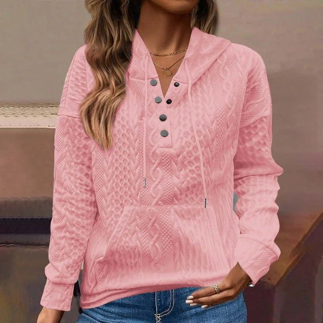 ZMFXJPE Chandail pour Femmes Mode Automne 2025 Chandail à Capuchon Y2K Chandail Surdimensionné pour Femmes Chandail à Capuchon pour Femmes Chandail à Capuchon pour Femmes Chandail Léger, Rose, m