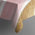 thumbnail image 3 of Pink Gold Marble Pattern Rectangle Tablecloth 60"x84",Waterproof Polyester Rectangle Table Cloth, Wipeable Spillproof Polyester Tablecloth for Dining, Camping, Indoor and Outdoor, 3 of 5