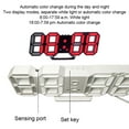 thumbnail image 3 of Los despertadores del reloj de pared de Digitaces del LED, luz de 8D LED adornan los relojes, para la oficina de Bedroont de la cocina, 3 of 5