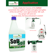 Soft Soil Liquid Soil Aerator & Lawn Treatment to Fix Compacted Soils, Improve Drainage with Non-Mechanical Liquid Application. 1 Quart (32 oz)