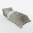 thumbnail image 3 of Ambesonne Animal Bedding Set 4 Pcs, Lion Head Hipster Style, Queen, Pale Blue Pale Pink, 3 of 3