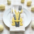 thumbnail image 4 of Honmine 4PCS Easter Cutlery Holders Felt Easter Bunny Tableware Utensil Holder Bag Silverware Pouch Bags for Knife Forks Organizer Home Spring Easter Party Table Decoration, 4 of 6