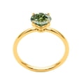 thumbnail image 4 of Women's 1.20 Ctw Green Round Moissanite Solitaire Ring in 10K White, Rose, and Yellow Gold, 4 of 7