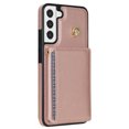 thumbnail image 6 of for Samsung Galaxy S23 Plus Case, PU Leather Crossbody Wallet Case with Card Holder, Kickstand, Magnetic Clasp Folio Zipper Purse, Adjustable Removable Strap, Protective Back Cover, Rosegold, 6 of 9