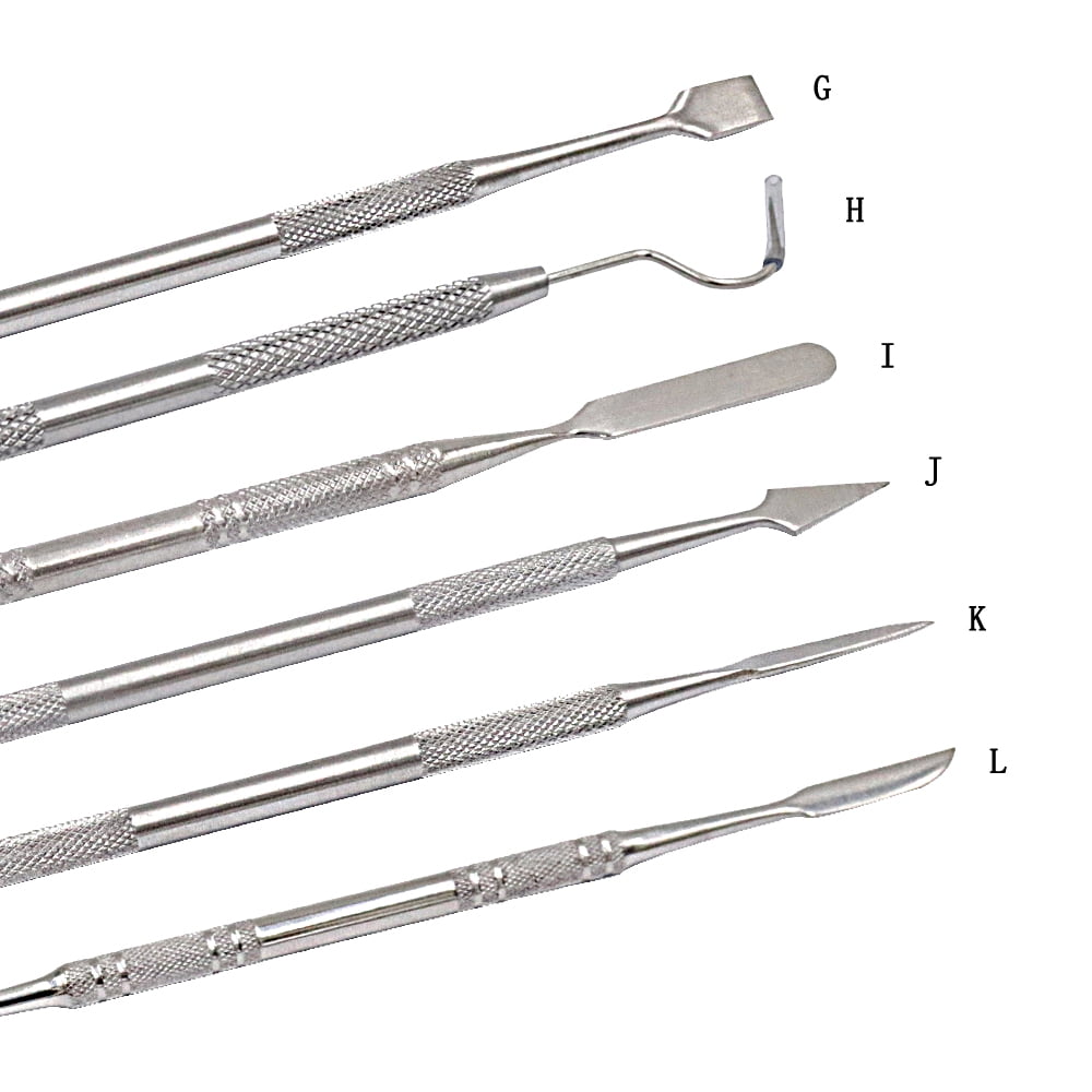 Stainless Steel Wax Carvers Set, Polymer Pottery Clay Spatula Carving Tool for Modeling, Sculpting and Shaping, Set of 12
