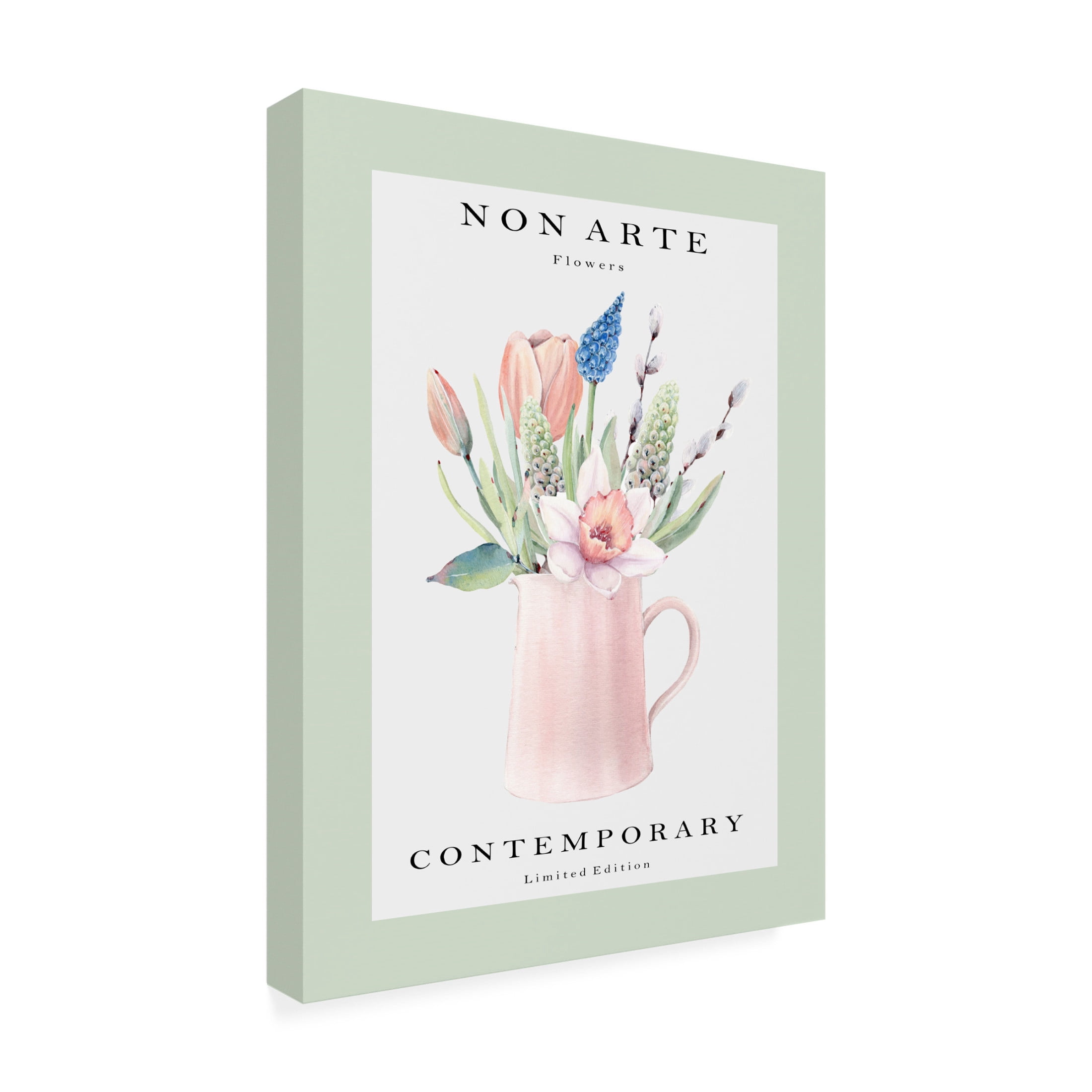 Trademark Fine Art Rikke Londager Boisen Non Arte Green flower vase Canvas Wall Art